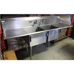ELKAY S.S.P. 2-WELL S/S SINK W/ DUAL-RUNOFF