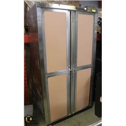 LARGE CUSTOM 4-DOOR STORAGE CABINET W/ SHELVES