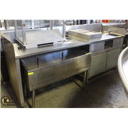 LARGE 8FT CUSTOM S/S SANITATION STATION W/ SINK