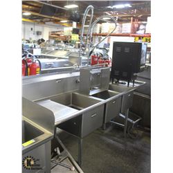 ELKAY S.S.P. 3-WELL S/S DUAL-RUNOFF SINK W/