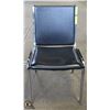 Image 1 : GROUP OF 15 BLACK-LEATHER PADDED CHROME CHAIRS