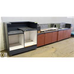 LARGE 3-PIECE COMMERCIAL DISPLAY CABINET W/