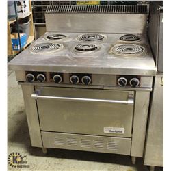 6-BURNER GARLAND RANGE W/ OVEN-NATURAL GAS