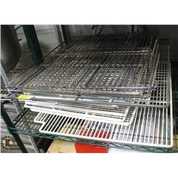 LOT OF VARIOUS TYPES OF REFRIGERATOR RACKS