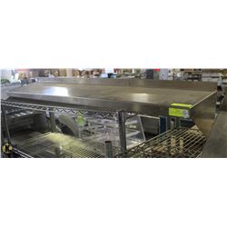 5' STAINLESS STEEL WALLSHELF- 60" X 12"
