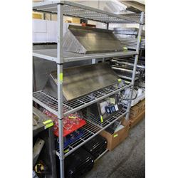 4' COMMERCIAL CHROME-WIRE STORAGE RACK- 5 TIER
