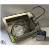 Image 1 : (L) TARRISON STAINLESS STEEL DROP IN HAND SINK W/