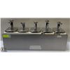 Image 1 : STAINLESS STEEL 5 COMPARTMENT PUMP STYLE CONDIMENT