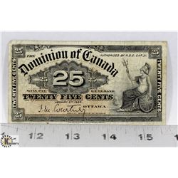 DOMINION OF CANADA 1900 SHINPLASTER.