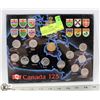 Image 1 : CANADIAN 125 LOONIE AND 12 PROVINCIAL QUARTERS.