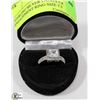 Image 1 : STERLING SILVER LADIES CZ ENGAGEMENT RING SIZE 7.5