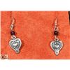 Image 1 : PAIR OF .925 SILVER HEART EARRINGS -