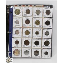 BOOK OF COINS AND FIRST FLIGHT COVERS 1920S-1930S.