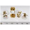 Image 1 : LOT OF CRYSTAL FIGURES INCL 2 OWLS, BEAR &