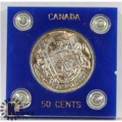 1951 CANADIAN 50 CENT SILVER COIN.