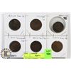 Image 1 : LOT OF 6 CANADIAN LARGE PENNIES, YEARS INCL 1859,