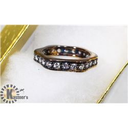 LADIES SILVER 925 BASE GOLD PLATED RING SIZE 9