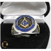 Image 1 : SILVER TONED, BLUE & GOLD TONED MASONIC MENS