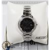 Image 1 : NEW LADIES SEIKO SOLAR ST. STEEL WATCH 34MM CASE