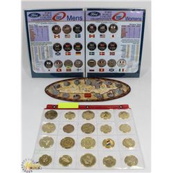 LOT OF COLLECTIBLE TOKENS INCL SHEET OF 24K GOLD