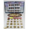 Image 1 : LOT OF COLLECTIBLE TOKENS INCL SHEET OF 24K GOLD