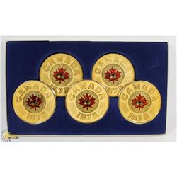 CANADA 1976 OLYMPIC 5PC COASTER SET.