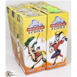 LOT OF 6 DC HEROCLIX ICONS BOOSTER PACKS.