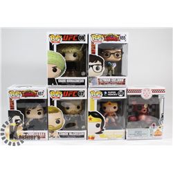LOT OF 6 ASSORTED FUNKO POP VINYL FIGURES.