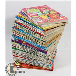 BOX WITH OVER 30 ARCHIE AND JUGHEAD COMICS.