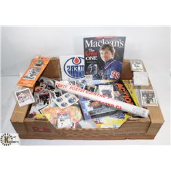 LOT OF WAYNE GRETZKY COLLECTIBLES INCLUDING HOCKEY