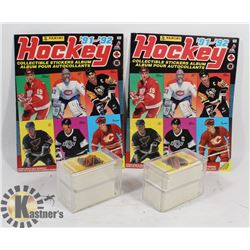 FLAT W/ 2 1991-91 PANINI HOCKEY STICKER BOOKS