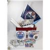 Image 1 : BOX OF EDMONTON OILERS COLLECTIBLES W/ SEVERAL