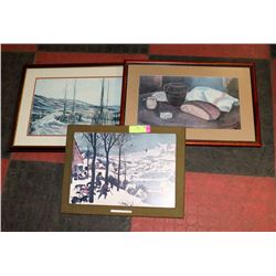 3 PICTURES IN FRAMES