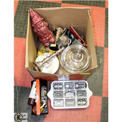 LARGE BOX OF HOUSEHOLD MISC.