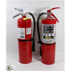 LOT OF 2 X 10LBS CHARGED FIRE EXTINGUISHERS