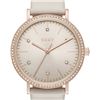Image 1 : NEW DKNY MINETTA ROSE GOLD-TONE & GRAY LEATHER