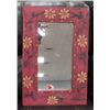 Image 1 : WOOD FLOWER FRAMED MIRROR 16"X24".
