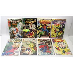 LOT OF 8 VINTAGE AMAZING SPIDERMAN COMICS- 12 CENT