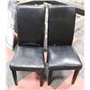 Image 1 : PAIR OF BLACK LEATHERETTE CHAIRS.