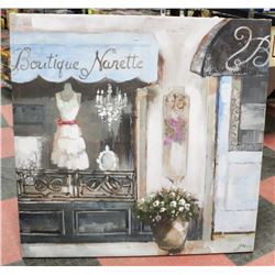 BOUTIQUE STRETCH CANVAS ARTWORK 39.5"X39.5".