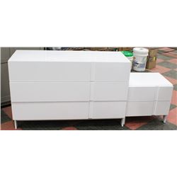 3 DRAWER DRESSER (47.5"X18"X30.5") WITH 2 DRAWER