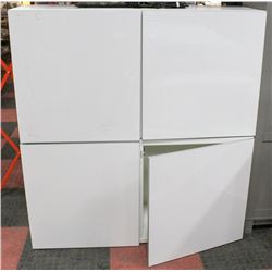 PAIR OF WHITE STORAGE/ENTERTAINMENT STANDS