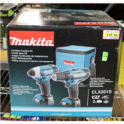 MAKITA CLX201S CORDLESS COMBO KIT. TOOLS