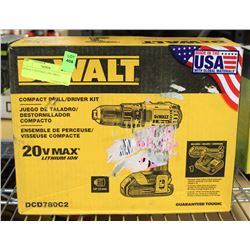 DEWALT DCD780C2 COMPACT DRILL/DRIVER KIT.