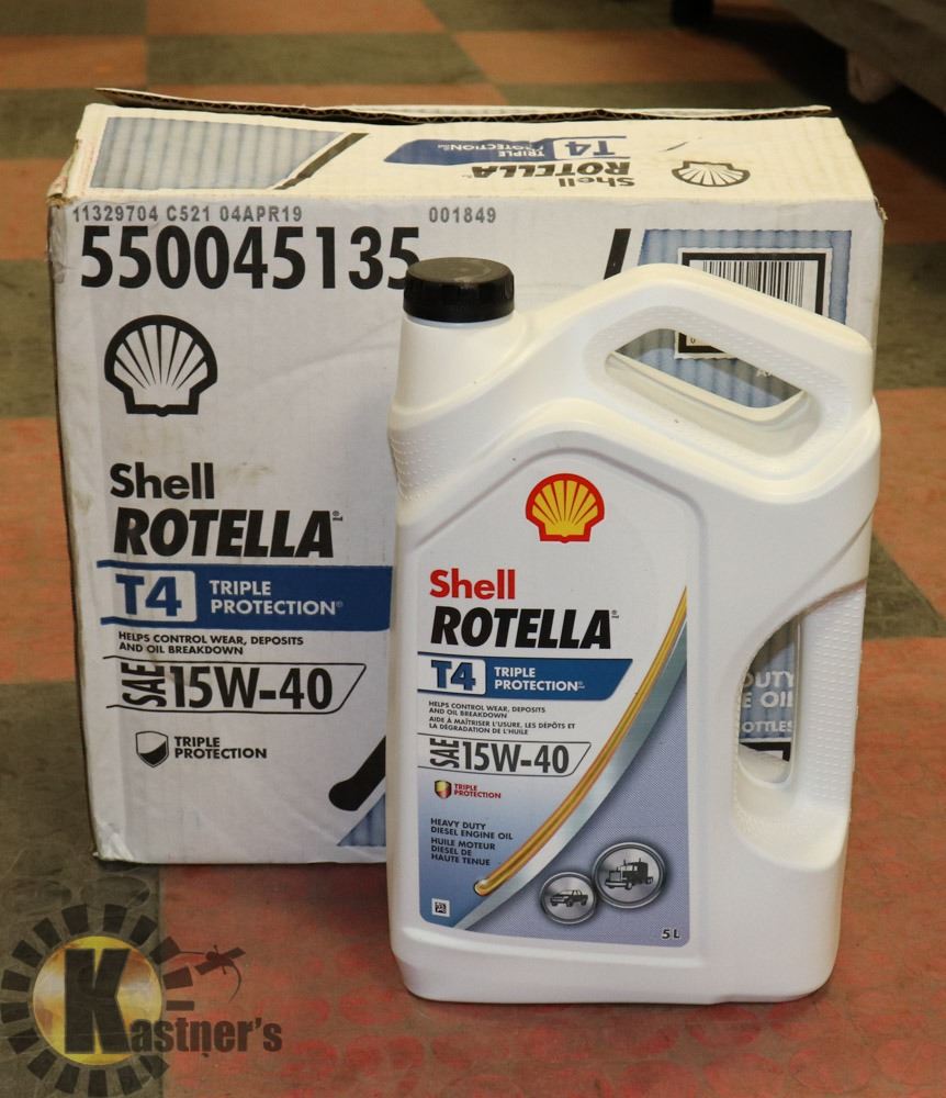 CASE OF 3 SHELL ROTELLA 15W40 MOTOR DIESEL OIL