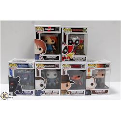 LOT OF 6 ASSORTED FUNKO POP VINYL FIGURES.