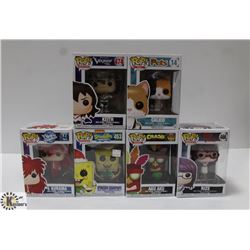 LOT OF 6 ASSORTED FUNKO POP VINYL FIGURES.
