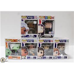 LOT OF 6 ASSORTED FUNKO POP VINYL FIGURES.