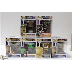 LOT OF 6 ASSORTED FUNKO POP VINYL FIGURES.