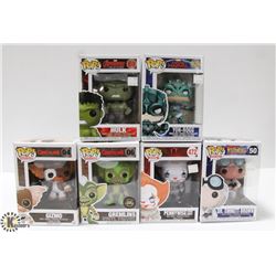 LOT OF 6 ASSORTED FUNKO POP VINYL FIGURES.